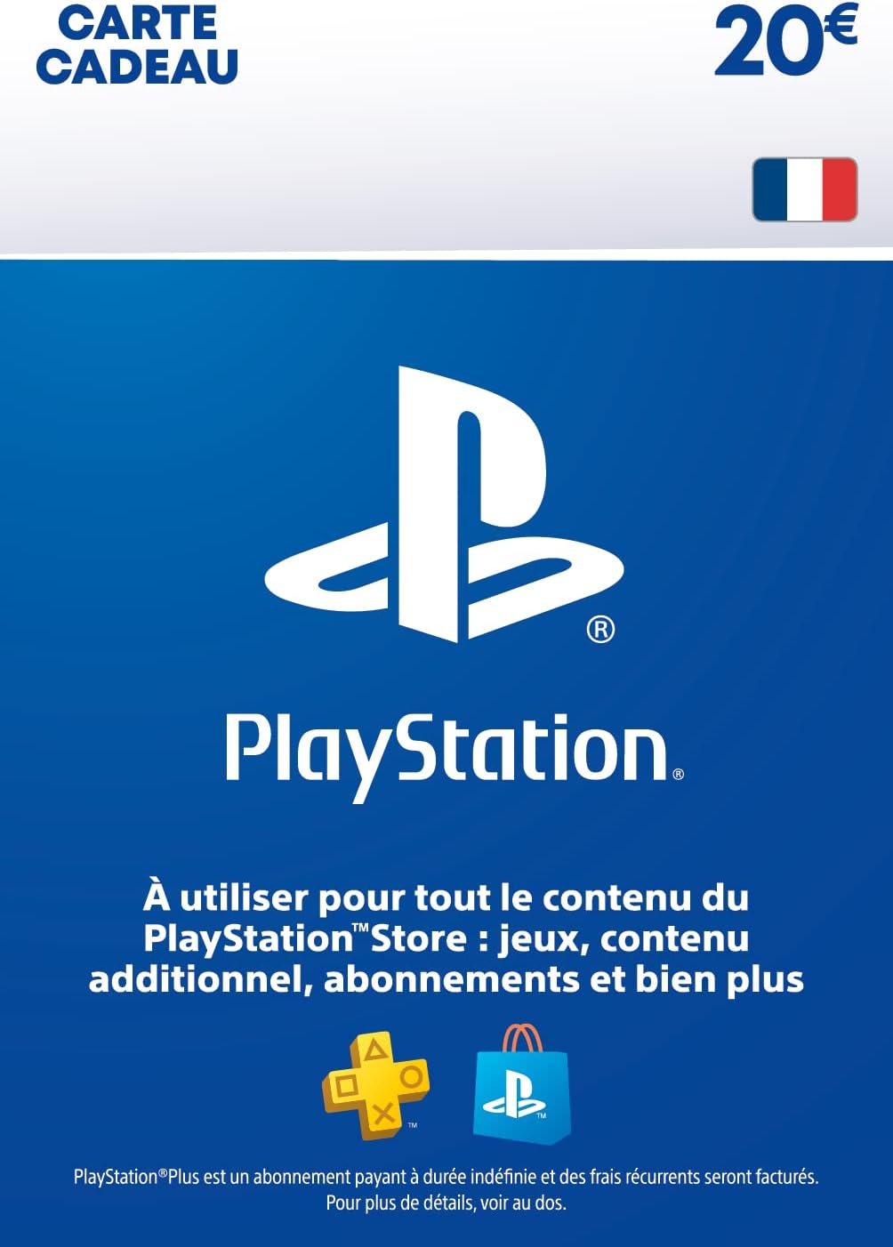 20 20€ Carte Cadeau PlayStation | Compte PSN français (Code par Email ou Livraison) – Image 1