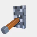 Interrupteur mural à levier unique - Minecraft