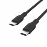 Belkin USB C to USB C Cable, 6.6ft, 100W - 3m - Type C Charger, iPhone Charger Cord, Braided, Flexible for iPhone 17, Galaxy S25, Pixel 10, AirPods, iPad Pro, Tablet, Nintendo Switch 2 & More - Black