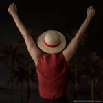 Luffy Chapeau de paille Argent D Luffy Chapeau de costume Madelin Chapeaux jaunes Cos Play Strawhats avec ficelle Chapeau de plage d'été une pièce Décorations d'anniversaire Halloween