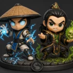 Figurine Mignonne Chibi Kawaii de Raiden et Shang Tsung