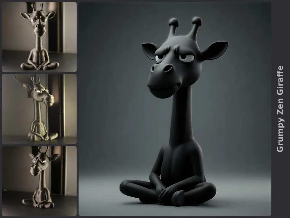 ca3d338531caaf0e Figurine Girafe Zen Grincheuse – Image 1