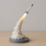 Lampe décoration de bureau lancement de missile