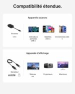 Belkin ConnectAir Adaptateur HDMI Sans Fil Pour Ordinateurs Portables USB-C, Tablettes, Smartphones, Projecteurs, Plug & Play, HD 1080p à 60 Hz, Partage D'Écran, Accessoire De Voyage, Sans Wi-Fi – Image 4