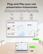 Belkin ConnectAir Adaptateur HDMI Sans Fil Pour Ordinateurs Portables USB-C, Tablettes, Smartphones, Projecteurs, Plug & Play, HD 1080p à 60 Hz, Partage D'Écran, Accessoire De Voyage, Sans Wi-Fi – Image 7