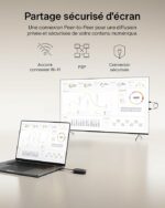 Belkin ConnectAir Adaptateur HDMI Sans Fil Pour Ordinateurs Portables USB-C, Tablettes, Smartphones, Projecteurs, Plug & Play, HD 1080p à 60 Hz, Partage D'Écran, Accessoire De Voyage, Sans Wi-Fi – Image 3