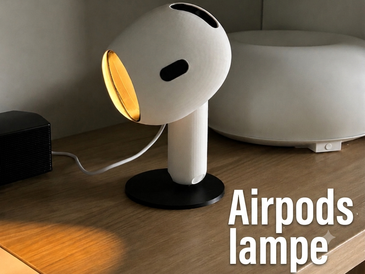 Gemini_Generated_Image_9wgy4c9wgy4c9wgy Lampe AirPods – Lampe de bureau moderne – Image 1
