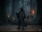 Figurine de samouraï avec Katana – Édition Noir Mat