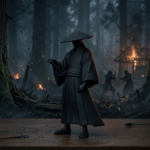 Figurine de samouraï avec Katana – Édition Noir Mat