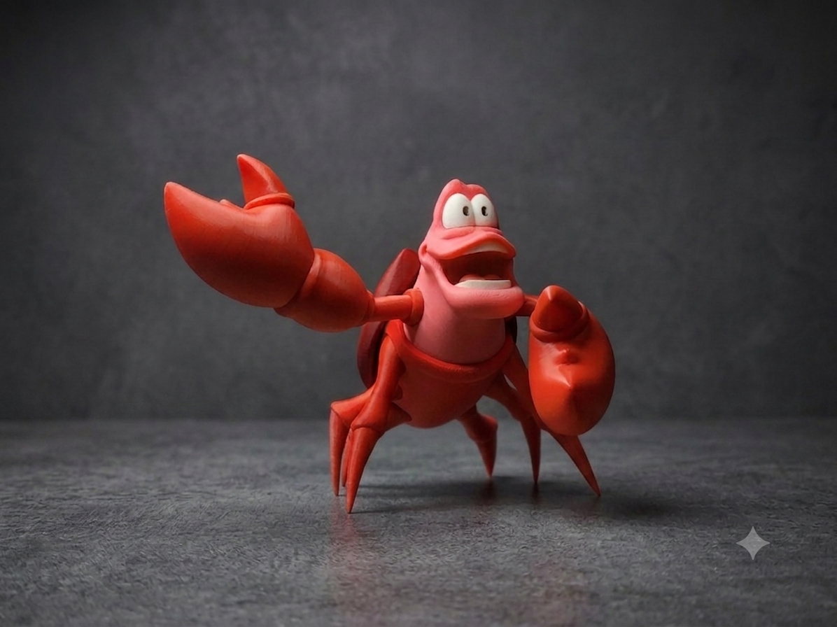 Gemini_Generated_Image_pz3877pz3877pz38 Figurine Sébastien le Crabe - La Petite Sirène – Image 1