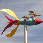Figurine Coyote Fusée - Éolienne