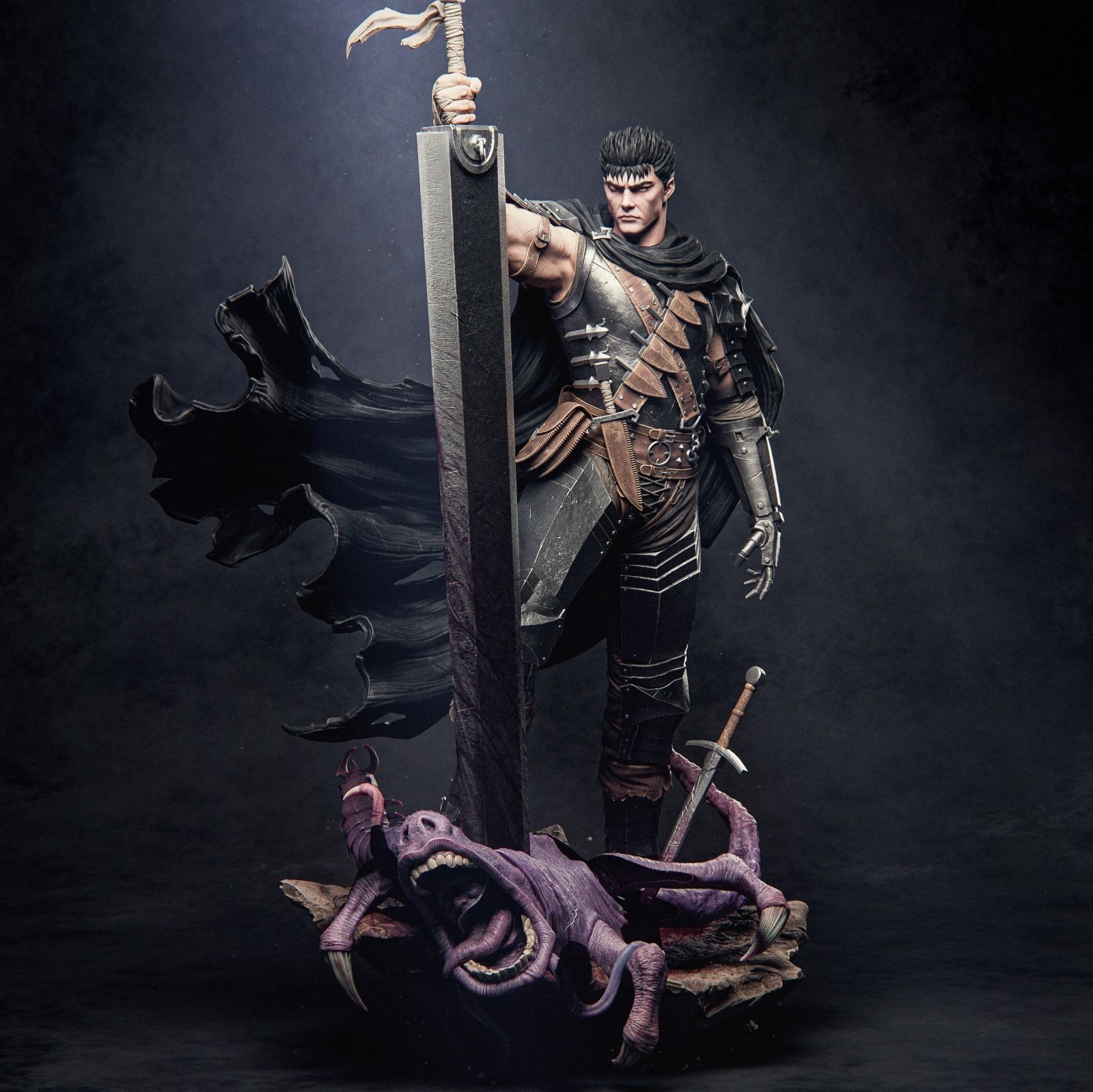 guts-3d-print-3d-model-6f3f3ef2d8 Figurine Guts le Guerrier Noir – Statue de Collection Berserk – Image 1