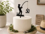 Topper de Gâteau Pêche | Chiffres Interchangeables