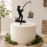 Topper de Gâteau Pêche | Chiffres Interchangeables