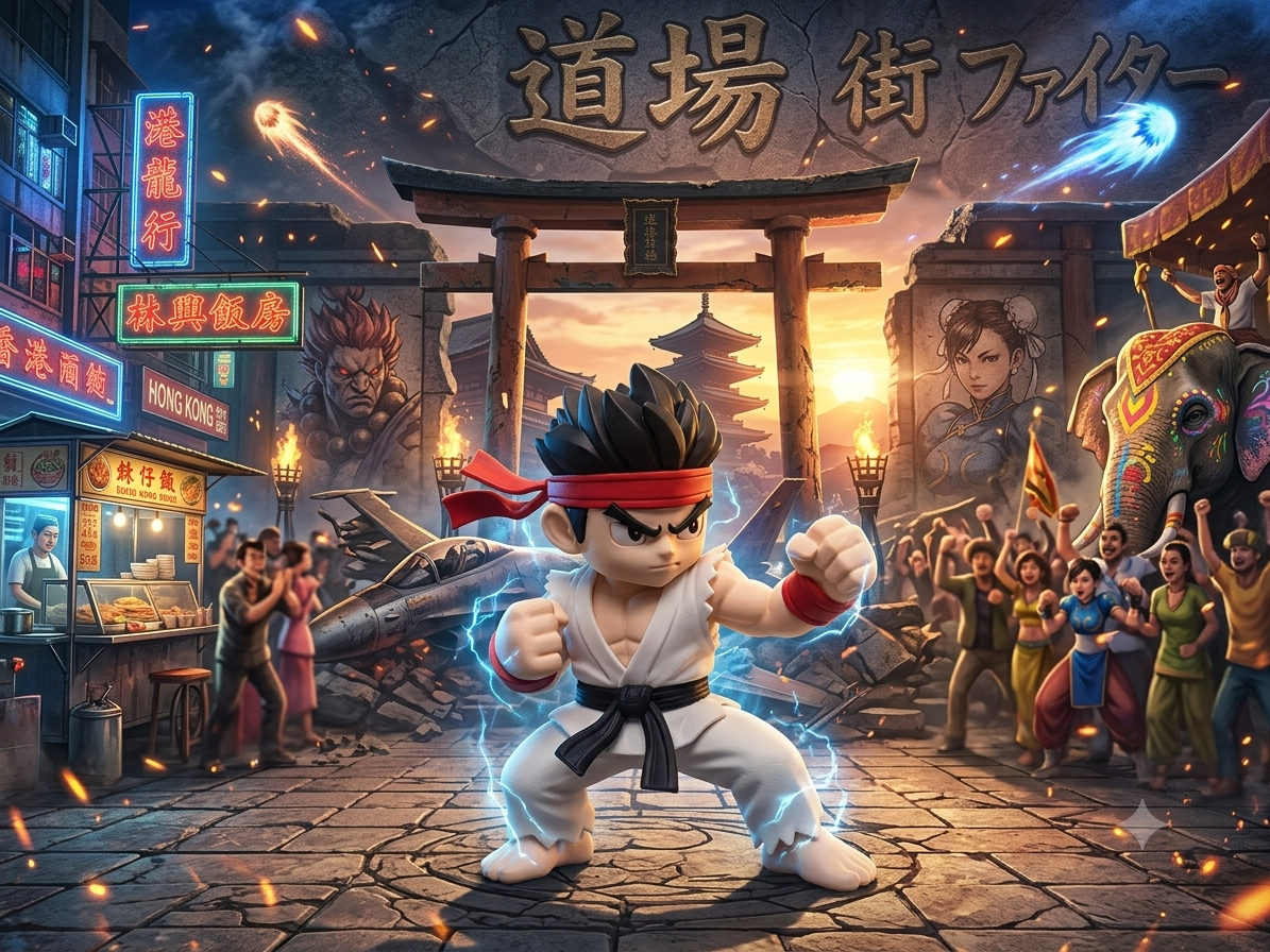 Gemini_Generated_Image_8r707y8r707y8r70 Figurine Street Fighter Chibi Ryu – Image 1