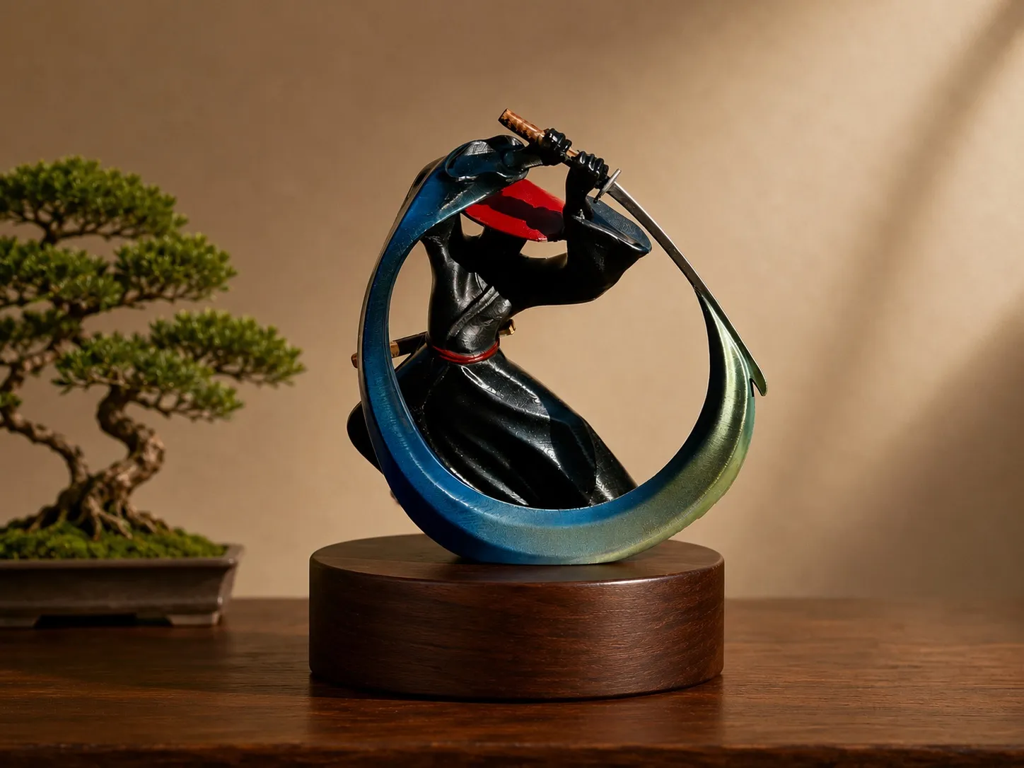 c31fcab30aca117b Samouraï Ronin Abstrait Samouraï Abstrait Statue figurine d'Art Zen Ka – Image 1